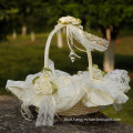 Fashion design satin decoration bridal party wedding flower girl basket